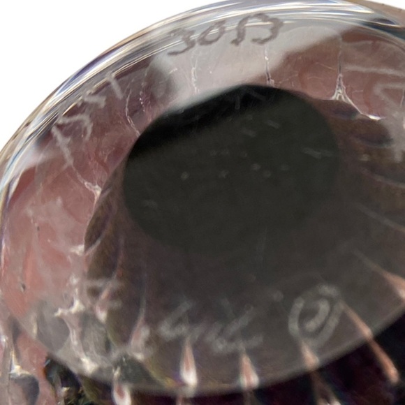 Dichroic Blown Glass Oval Paperweight Artist Brian Maytum Studio 1991 Signed3053 - Picture 10 of 14